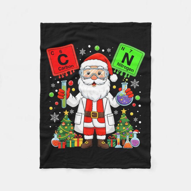 67 Science Teacher Chemistry 67 Periodic Table Chr Fleece Blanket (Front)