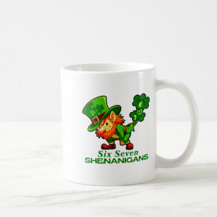 67 Shenanigans Funny Six Seven 6 7 Meme St. Patric Coffee Mug