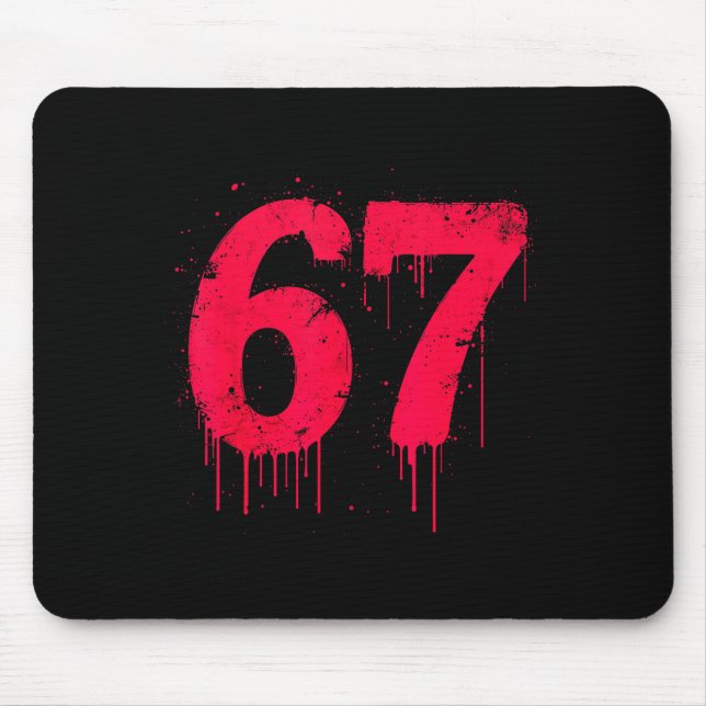 67 Shirt, 67 Meme Six Seven Men Teen Kids Funny  Mouse Mat (Front)