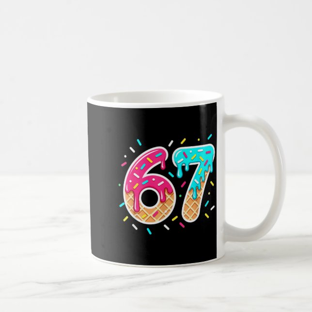 67 Shirt Baseball Lifestyle 101 Apparel Youth Drip Coffee Mug (Right)