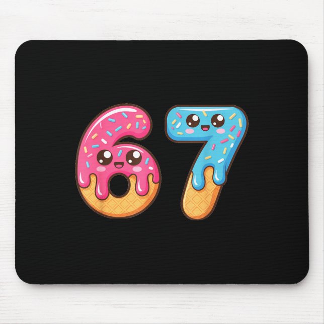 67 Shirt Baseball Lifestyle 101 Apparel Youth Drip Mouse Mat (Front)