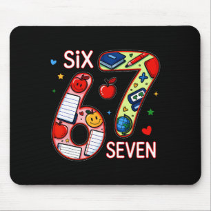 67 Shirt For Teacher Kids Six Seven Gen Alpha Slan Mouse Mat