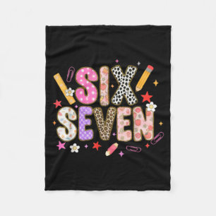 67 Shirt For Teachers 67 Meme Women Teacher Six Se Fleece Blanket