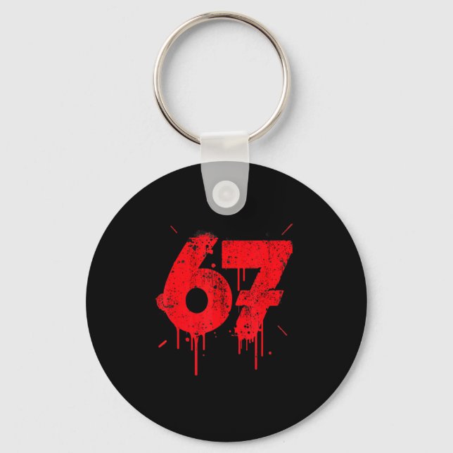 67 Shirt, Funny Shirts 67 Meme Six Seven Men Teen  Key Ring (Front)