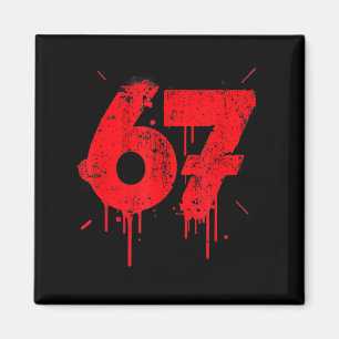 67 Shirt, Funny Shirts 67 Meme Six Seven Men Teen  Magnet