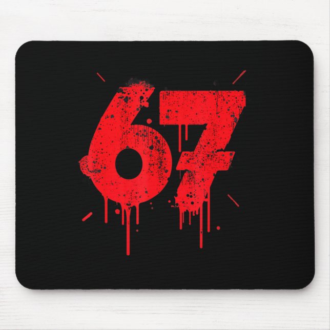 67 Shirt, Funny Shirts 67 Meme Six Seven Men Teen  Mouse Mat (Front)