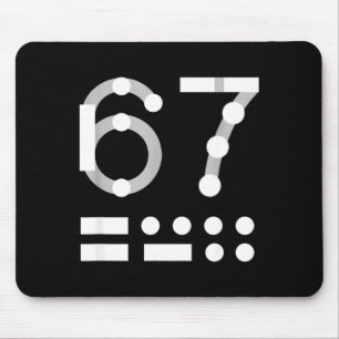 67 Shirt, Morse Code 67 Kid Meme Six Seven Graphic Mouse Mat