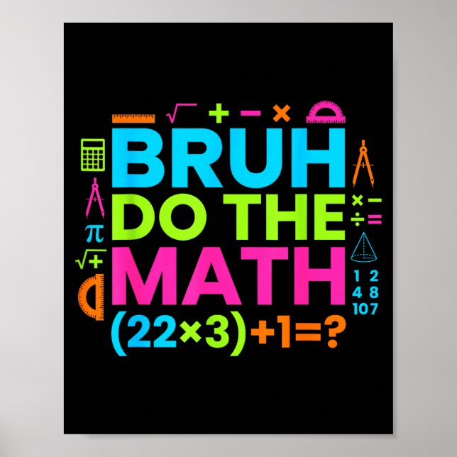 67 Shirt Six Seven Meme 6-7 Boys Kids Girls Bruh D Poster (Front)