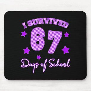 67 Shirts For Teachers I Survived 67 Days Of Schoo Mouse Mat