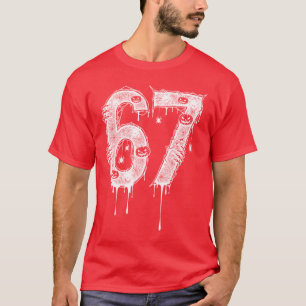 67 Si Seven 6 7 Halloween Meme Funny Slang Spider T-Shirt