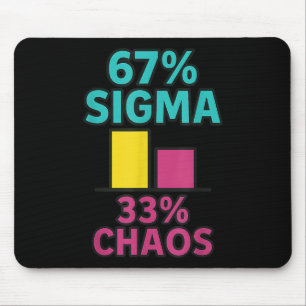 67% Sigma 33% Chaos 67 Aura Energy Six Seven Rizz Mouse Mat