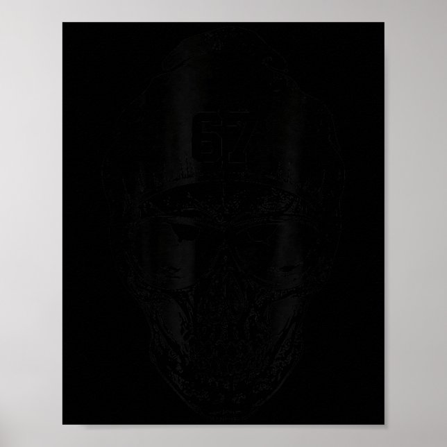 67 Six Seven 67 Meme Funny Distressed 67 Number Sp Poster (Front)