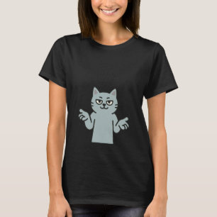 67 Six Seven 6-7 Blue-Grey Cat - Kids Gaming Brain T-Shirt