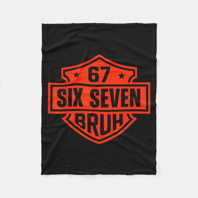 67 Six Seven 6 7 Boys Girls Kids Teens Tee Motorcy Fleece Blanket (Front)