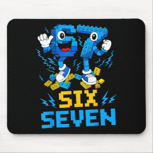 67 Six Seven 6-7 Funny Brainrot Meme Teens Gen Alp Mouse Mat
