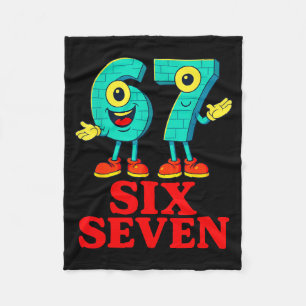 67 Six Seven 6-7 Funny Italian Brainrot Fun Kids G Fleece Blanket