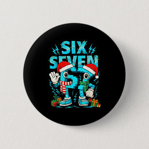 67 Six Seven 6-7 - Funny Italian Brainrot Kids Gam 6 Cm Round Badge