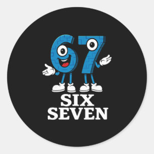 67 Six Seven 6-7 - Funny Italian Brainrot Kids Gam Classic Round Sticker