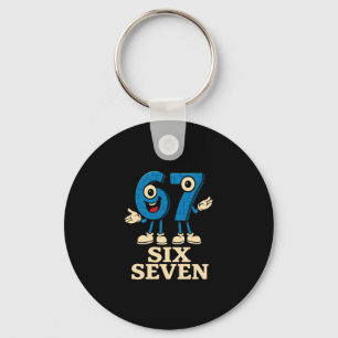 67 Six Seven 6-7 - Funny Italian Brainrot Kids Gam Key Ring