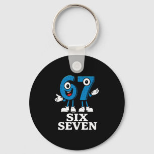 67 Six Seven 6-7 - Funny Italian Brainrot Kids Gam Key Ring