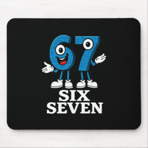 67 Six Seven 6-7 - Funny Italian Brainrot Kids Gam Mouse Mat