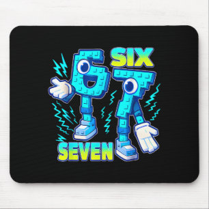 67 Six Seven 6-7 Funny Italian Brainrot Kids Gamin Mouse Mat
