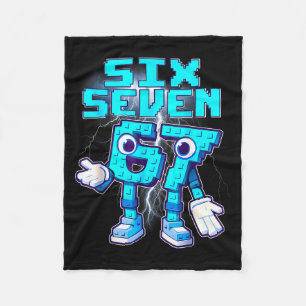 67 Six Seven 6-7 Funny Italian Brainrot Meme Kids Fleece Blanket