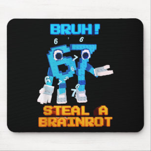 67 Six Seven 6-7 - Funny Steal Brainrot Kids Gamin Mouse Mat