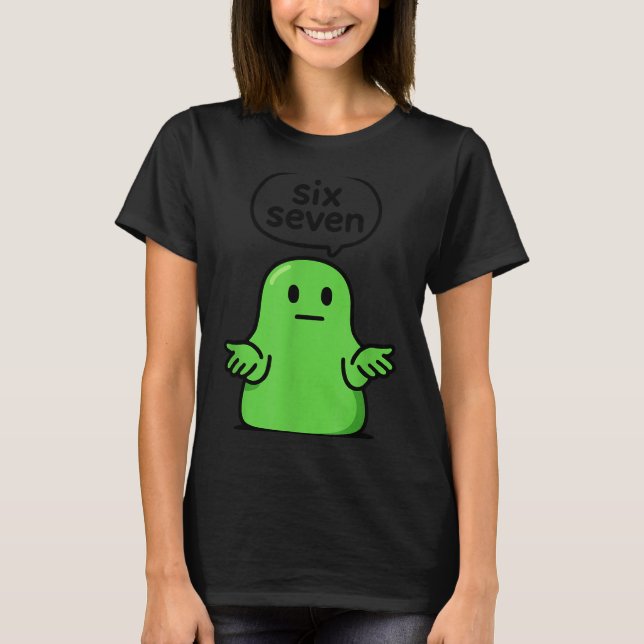 67 Six Seven 6-7 Green Blob Slime - Funny Kids Bra T-Shirt (Front)
