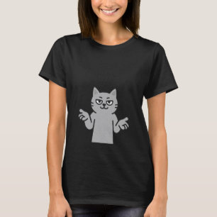 67 Six Seven 6-7 Grey Cat - Funny Kids Gaming Brai T-Shirt