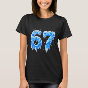 67 Six Seven 6-7 Ice - Brainrot Meme Funny Teen Ki T-Shirt