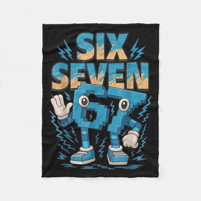 67 Six Seven 6 7 Italian Brainrot  Fleece Blanket (Front)
