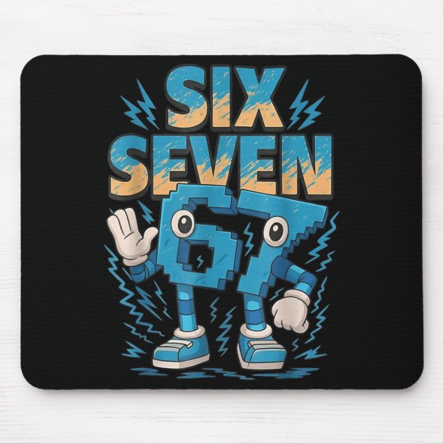 67 Six Seven 6 7 Italian Brainrot  Mouse Mat (Front)