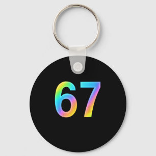 67 Six Seven 6 7 Meme Design Funny 6 7 1 Key Ring