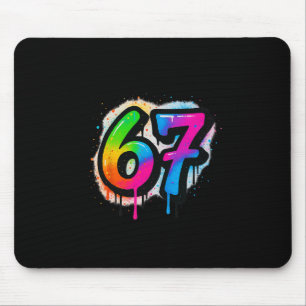 67 Six Seven 6 7 Meme Design Funny 6 7 3  Mouse Mat