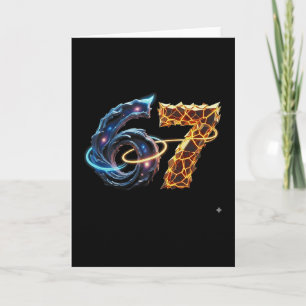 67 Six Seven 6 7 Meme Design Funny 6 7 4  Card