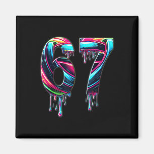 67 Six Seven 6 7 Meme Design Funny 6 7  Magnet