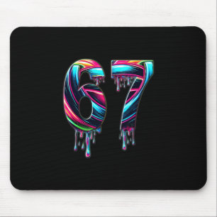 67 Six Seven 6 7 Meme Design Funny 6 7 Mouse Mat