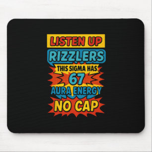 67 Six Seven 6 7 Meme Design Funny 6 7 Sigma Rizzl Mouse Mat