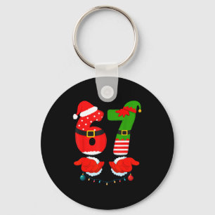 67 Six Seven 6 7 Meme E Couple Christmas Matching Key Ring