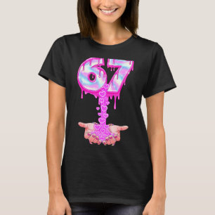 67 Six Seven 6 7 Meme Valentines Funny Women Girl T-Shirt