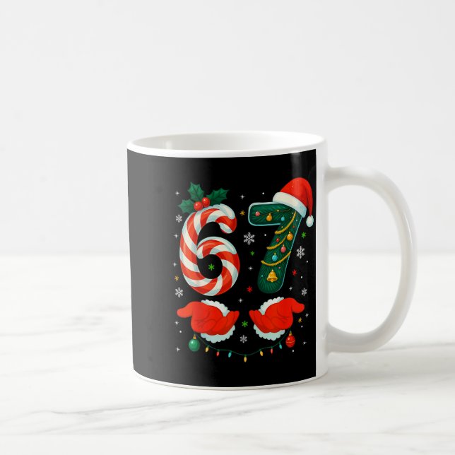 67 Six Seven 6 7 Meme Xmas E Couple Christmas Matc Coffee Mug (Right)