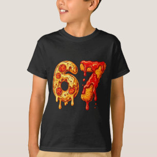 67 Six Seven 6-7 Pizza & Chicken Nugget - Kids T-Shirt