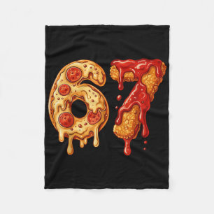 67 Six Seven 6-7 Pizza & Chicken Nugget - Kids Bra Fleece Blanket