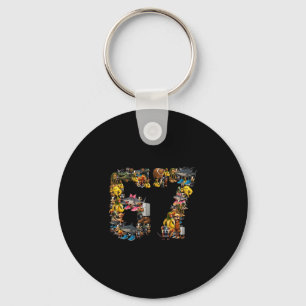 67 Six Seven Birthday Meme Viral Italian Brainrot  Key Ring