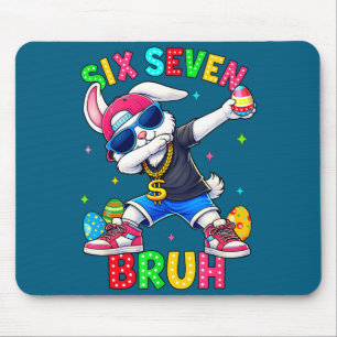67 Six Seven Bruh Dabbing Bunny With Sungles Easte Mouse Mat