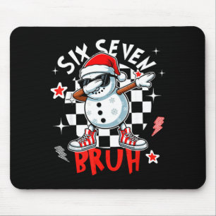 67 Six Seven Bruh Funny Snowman Christmas 6 7 Meme Mouse Mat
