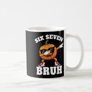 67 Six Seven Bruh Pumpkin Dab Meme Funny Halloween Coffee Mug