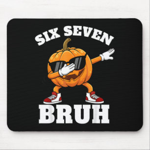 67 Six Seven Bruh Pumpkin Dab Meme Funny Halloween Mouse Mat