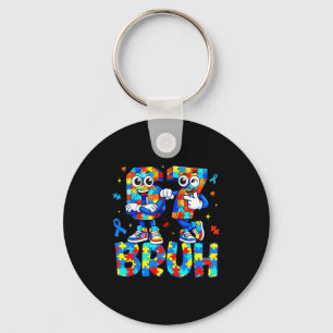 67 six seven bruh puzzle piece for kids mum teache key ring